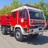 Desfile de unidades bomberos